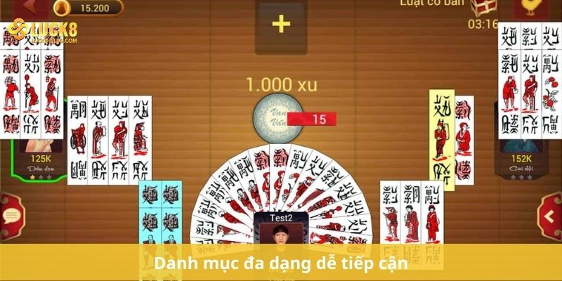 Danh mục đa dạng dễ tiếp cận